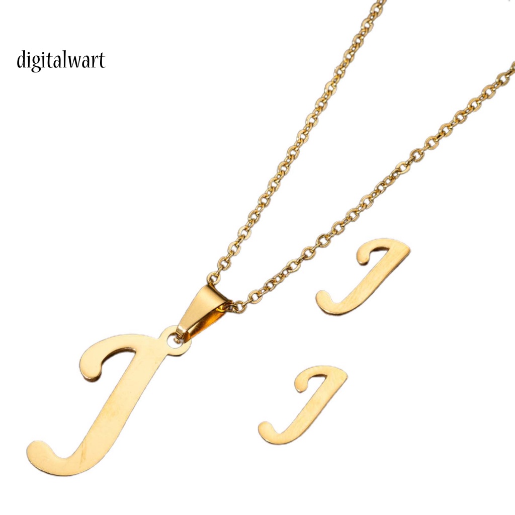 Kỹ Thuật Số| Set 26 Vòng Cổ Choker Và Bông Tai Chữ Cái Không Gây Dị Ứng Thời Trang Cá Tính Cho Nữ