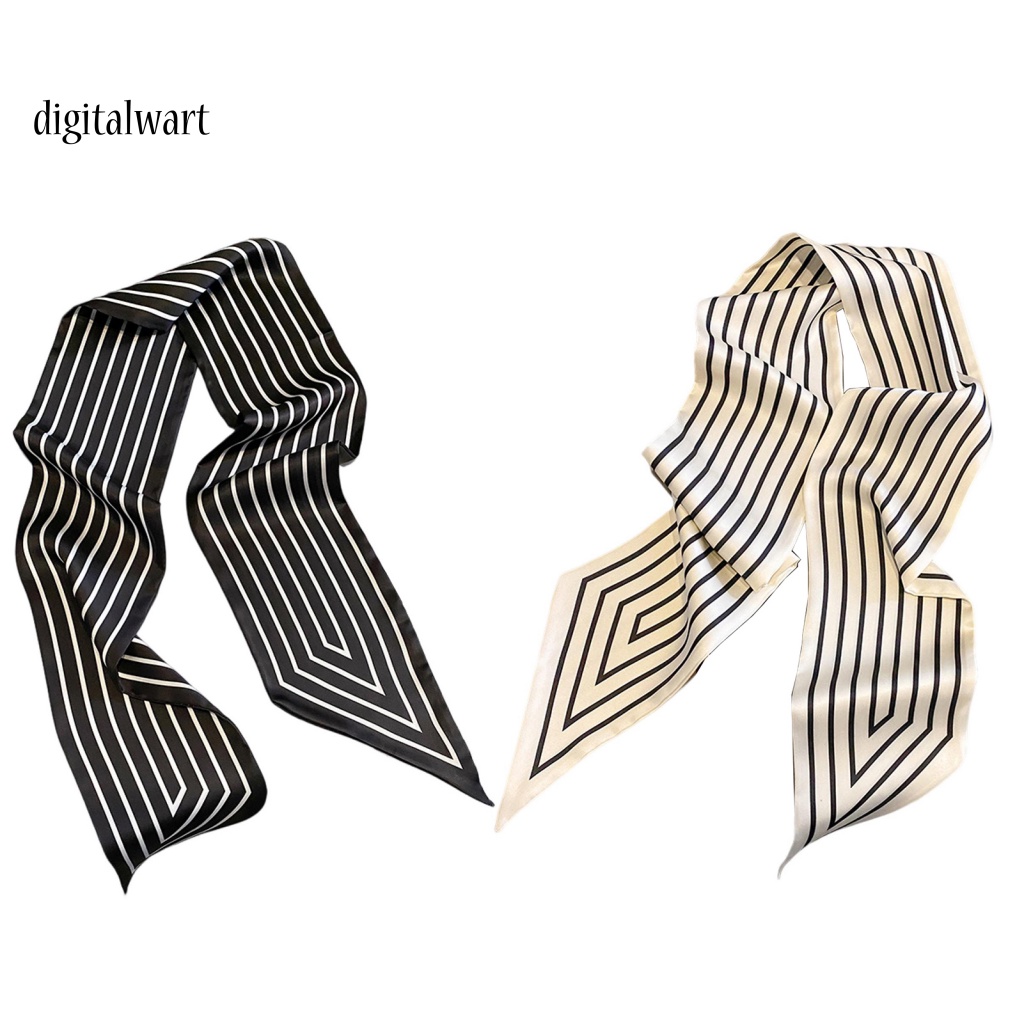 Kỹ Thuật Số| Băng Đô Vải Satin Kẻ Sọc Màu Sắc Tương Phản Thời Trang Cho Nữ