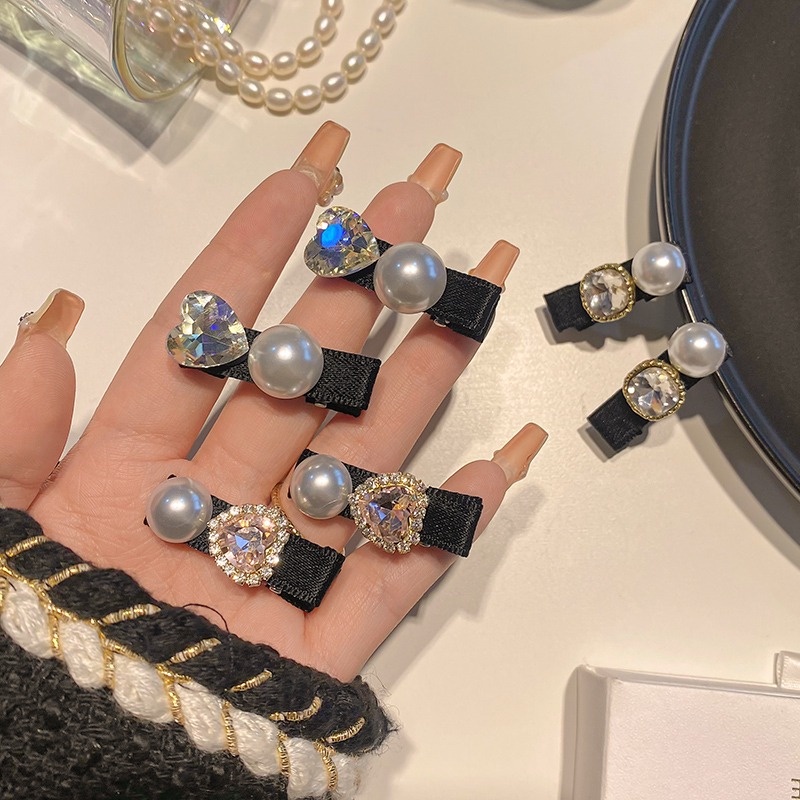 Kẹp TóC 2 KiểU ĐíNh HạT NgọC Trai Giả ThờI Trang Cho Nữ