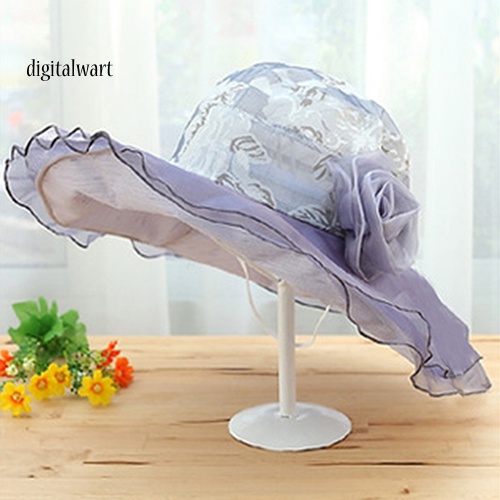 Kỹ Thuật Số| Nón Rộng Vành Đính Hoa Nhiều Lớp Thời Trang Cho Nữ