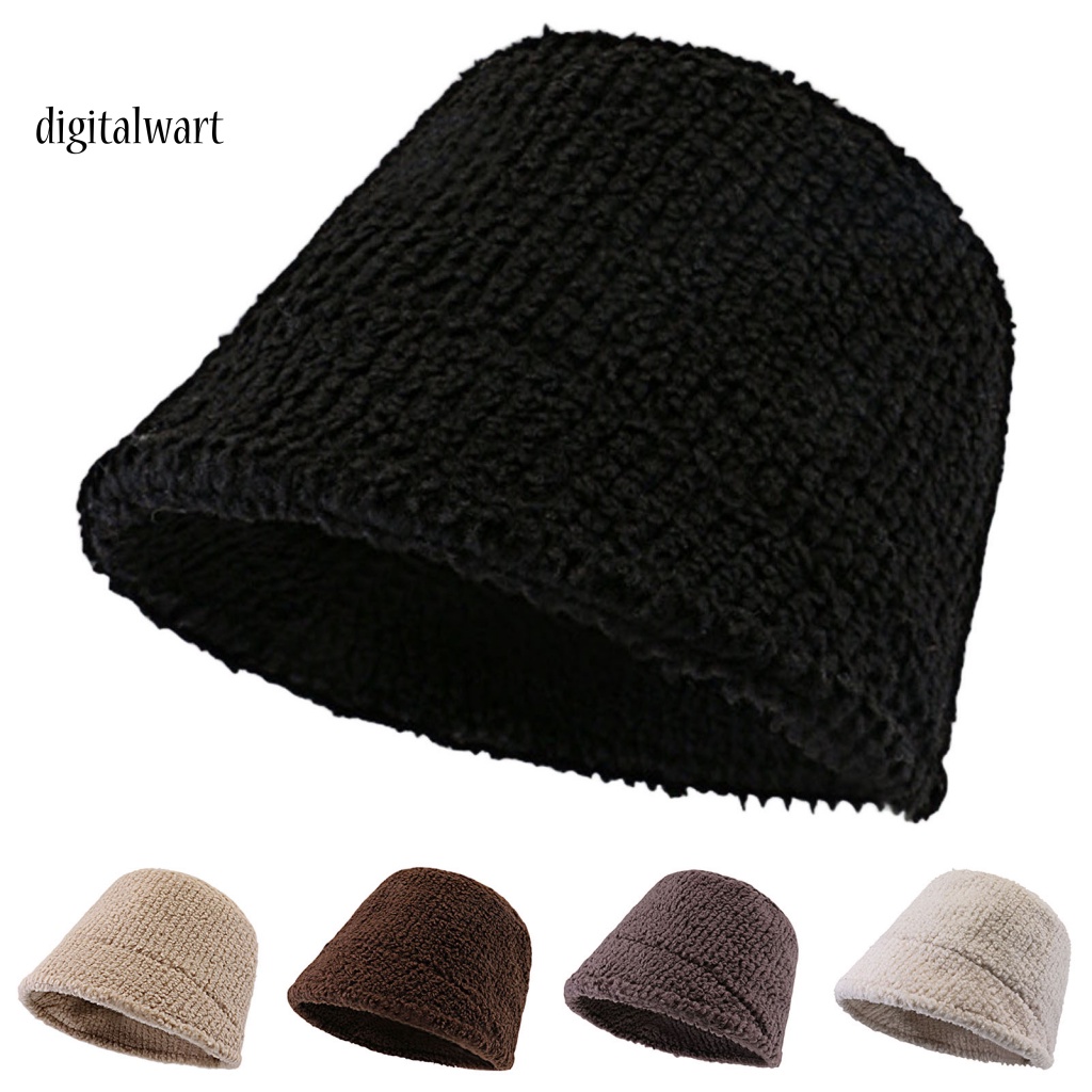 Kỹ Thuật Số| Nón Tai Bèo Dệt Kim Mềm Dày Dặn Màu Trơn Chống Lạnh Không Vành Kiểu Hàn Quốc Thời Trang Mùa Đông Cho Nữ