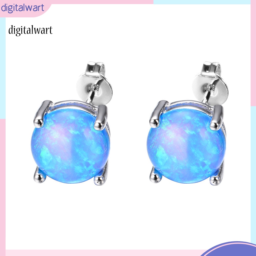 Kỹ Thuật Số| Khuyên Tai Đính Đá Opal Giả Thời Trang Thanh Lịch Dành Cho Nữ