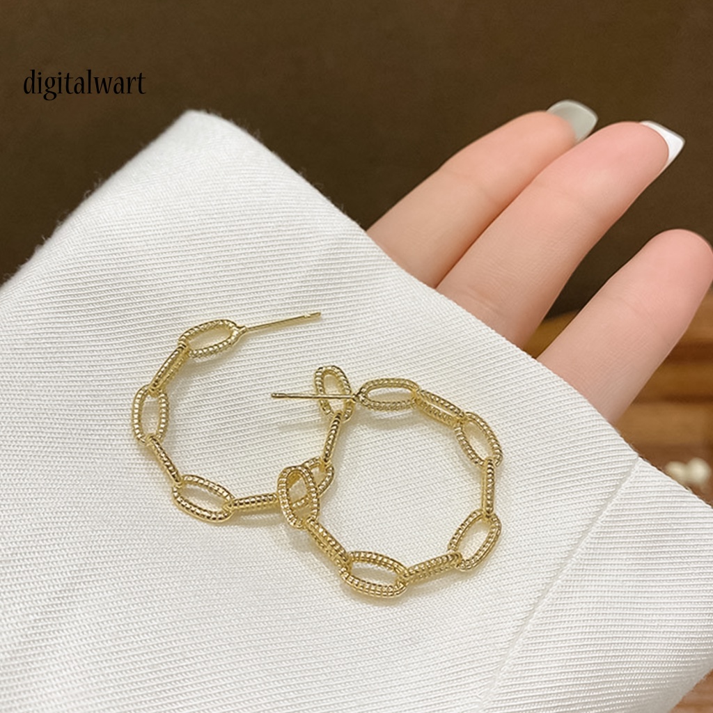 Kỹ Thuật Số| Bông Tai HợP Kim DạNg Dây XíCh Chữ C