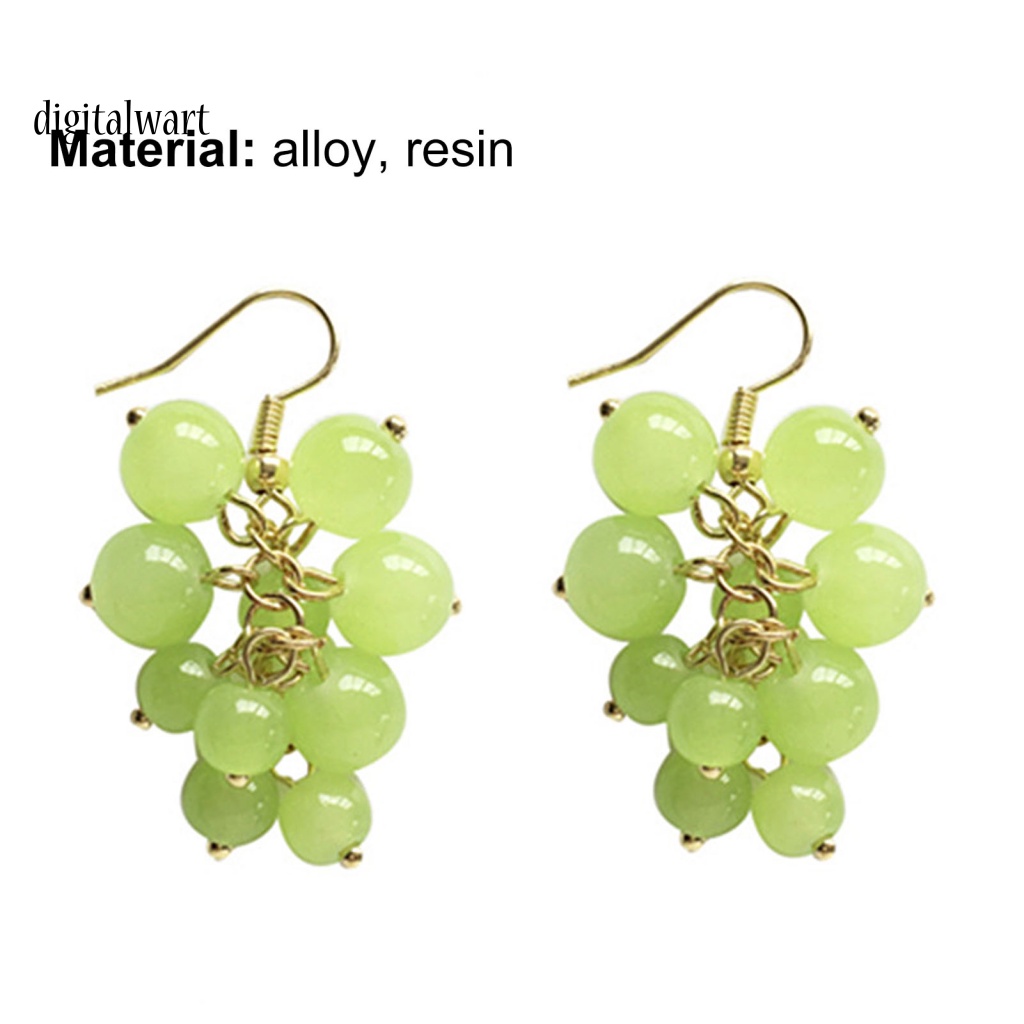 Kỹ Thuật Số| 1 Cặp Khuyên Tai Dạng Móc Xỏ Hạt Tròn Không Xỏ Lỗ