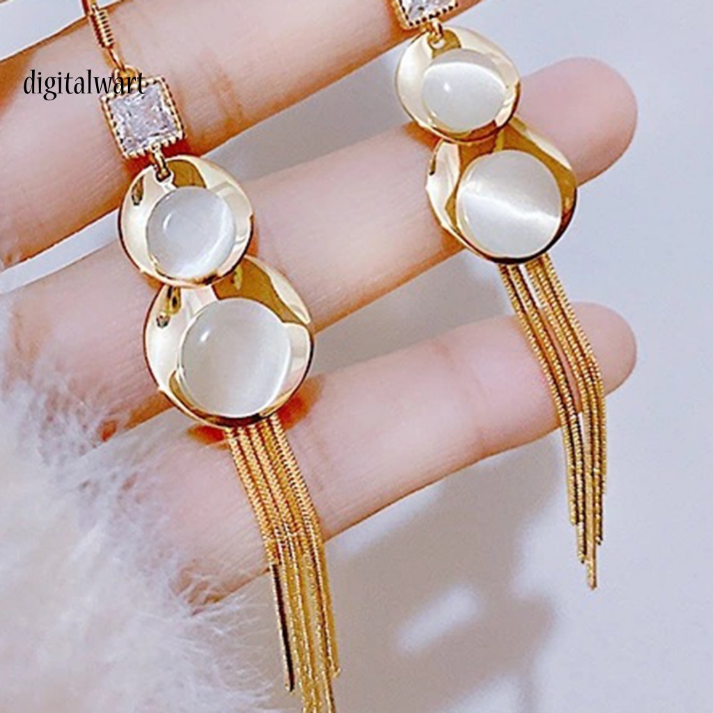 Kỹ Thuật Số| 1 Đôi Bông Tai Hình Hồ Lô Đính Đá Opal