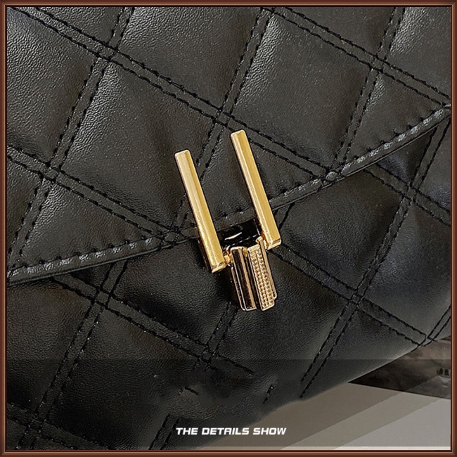 Túi Xách Da Nhân Tạo Màu Trơn Họa Tiết Thêu Hình Thoi Đơn Giản Thời Trang Cho Nữ