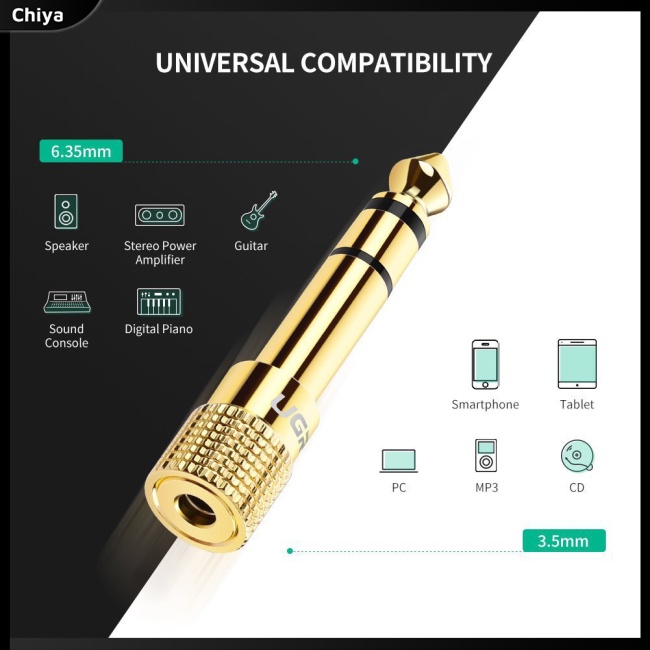 Cáp NốI Âm Thanh Tai Nghe / Microphone ĐầU CắM 3.5mm Sang Lỗ CắM 6.5mm BằNg HợP