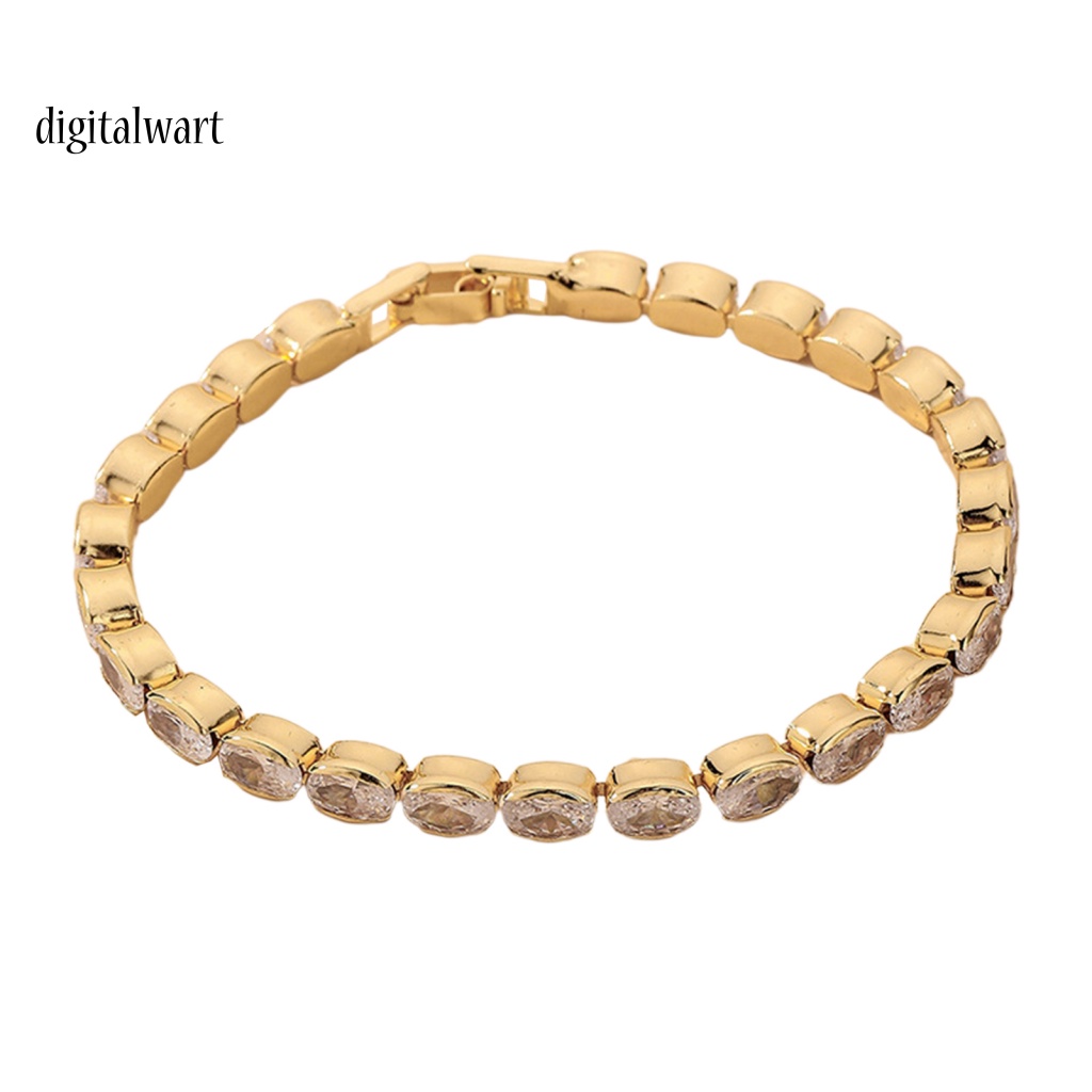 Kỹ Thuật Số| Vòng Tay Đính Đá Zircon Trọng Lượng Nhẹ Lấp Lánh Thời Trang Cho Nữ