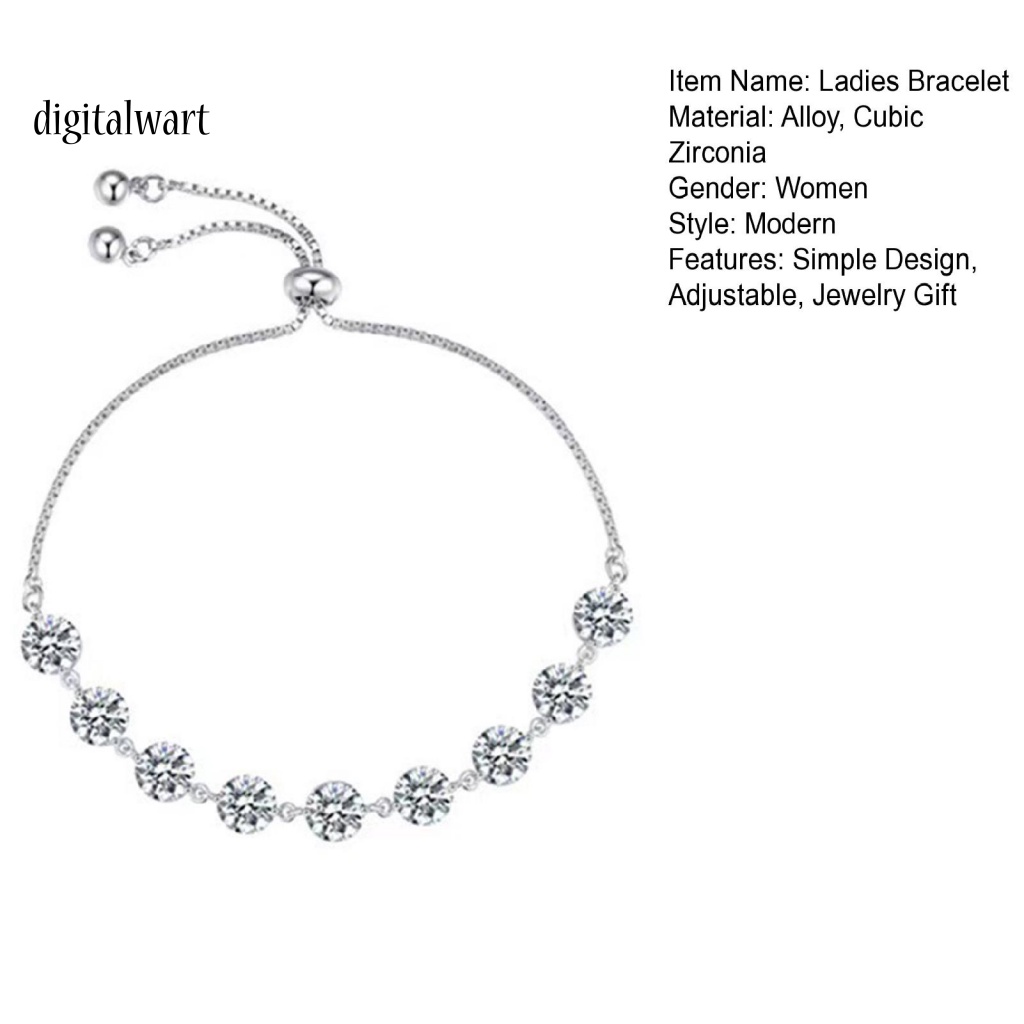 Kỹ Thuật Số| Vòng Tay Đính Đá Zircon Thời Trang Dành Cho Nữ