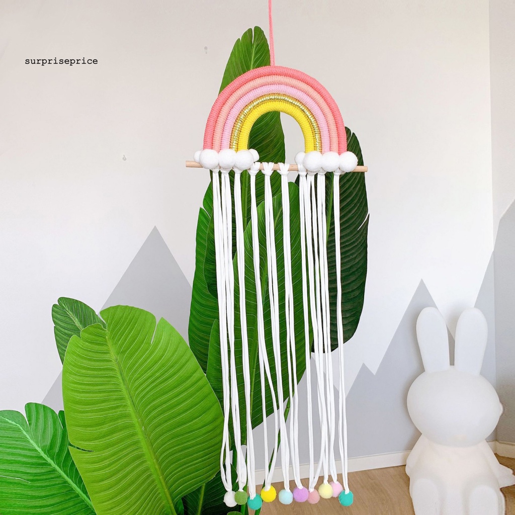 Giá Đỡ Nơ Buộc Tóc Bằng Cotton Bện Tiết Kiệm Không Gian Màu Cầu Vồng Sắp Xếp Gọn Gàng Cho Phòng Trẻ