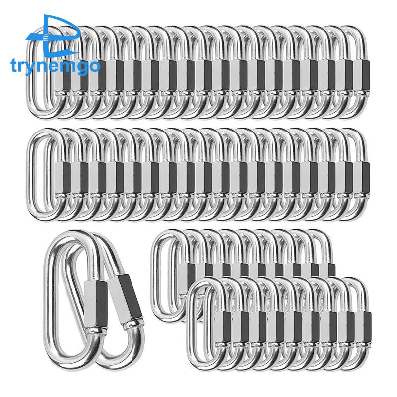 Móc Khóa Dây Xích Hình Oval Tháo Lắp Nhanh Tiện Dụng