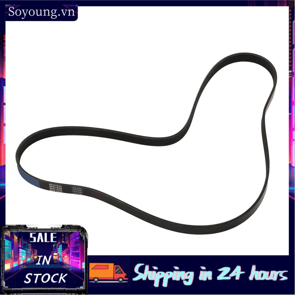 Soyoung AC Compressor Serpentine Drive Belt  Oil Heat Resistant Strong Tensile Cords High Strength 6PK1540 for Car
