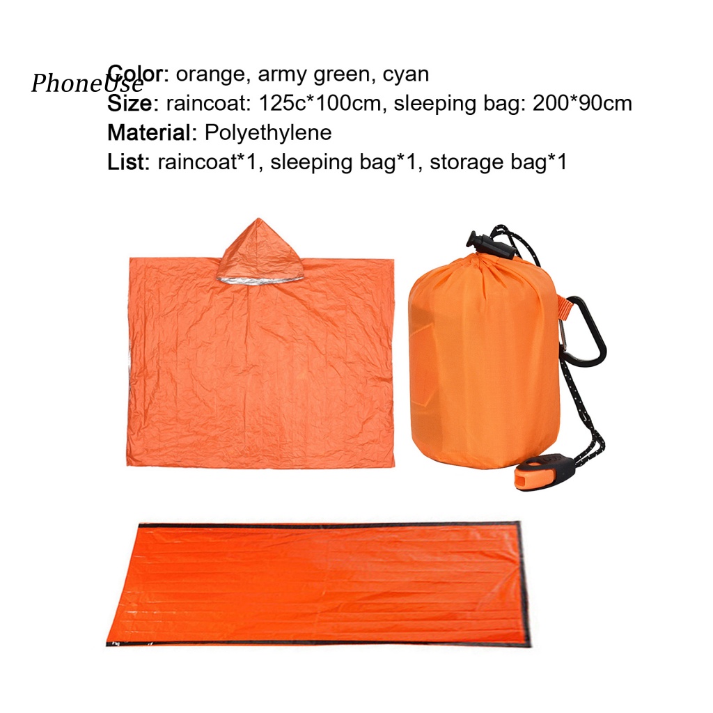 1 Bộ Chăn PU Sinh Tồn Giữ Ấm Siêu Nhẹ Tiện Dụng Cho Cắm Trại