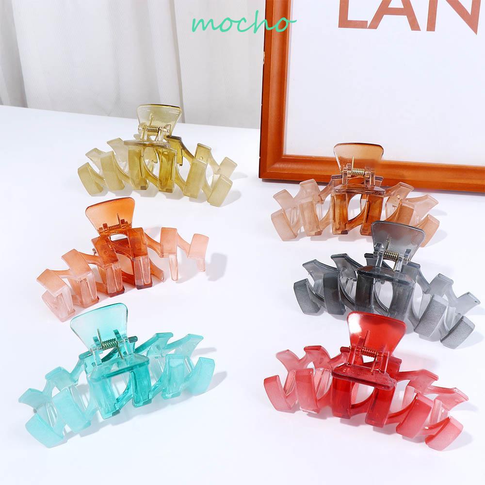 Kẹp Tóc Càng Cua Bằng Nhựa Resin Màu Sắc Đơn Giản Phong Cách Hàn Quốc