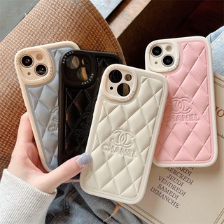 Camera Thời Trang Protecotor Da Nhẹ Cho iPhone 13 14 15 Pro Max 11 12 Pro Max Bảo Vệ Sang Trọng Chống Sốc Vỏ Điện Thoại