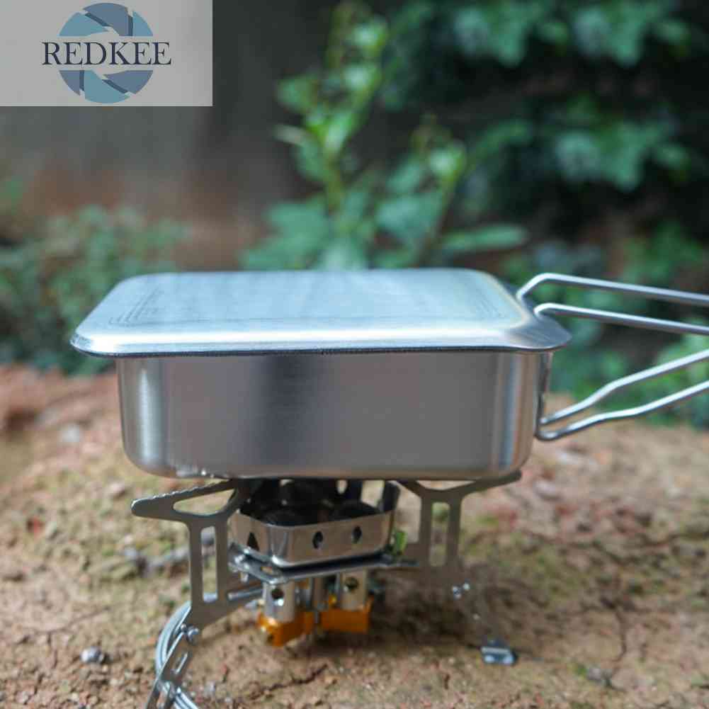 Đĩa Nướng Bbq Bằng Thép Không Gỉ Có Tay Cầm Có Thể Tháo Rời Tiện