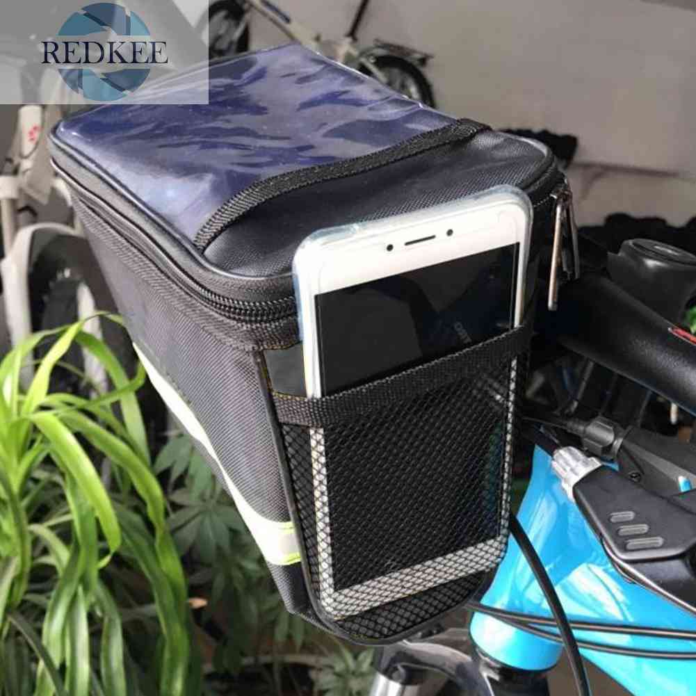 Túi Đựng Đồ Gắn Tay Lái Xe Đạp Với Dải Phản Quang Tiện Dụng