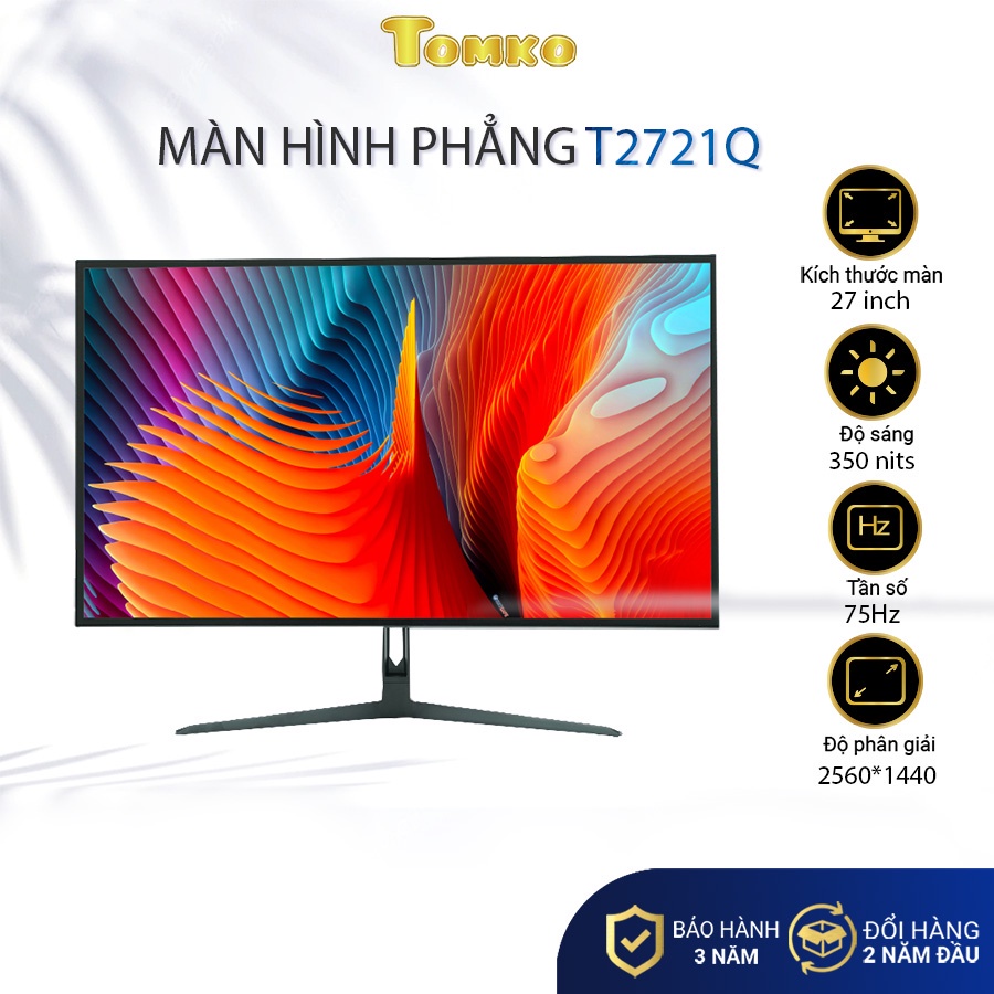 Màn hình máy tính 2K Tomko 27 inch T2721F FHD - Hàng Chính Hãng , CHƠI GAME NGON lại CHIẾN ĐỒ HỌA TỐT - Tomko | BigBuy360 - bigbuy360.vn