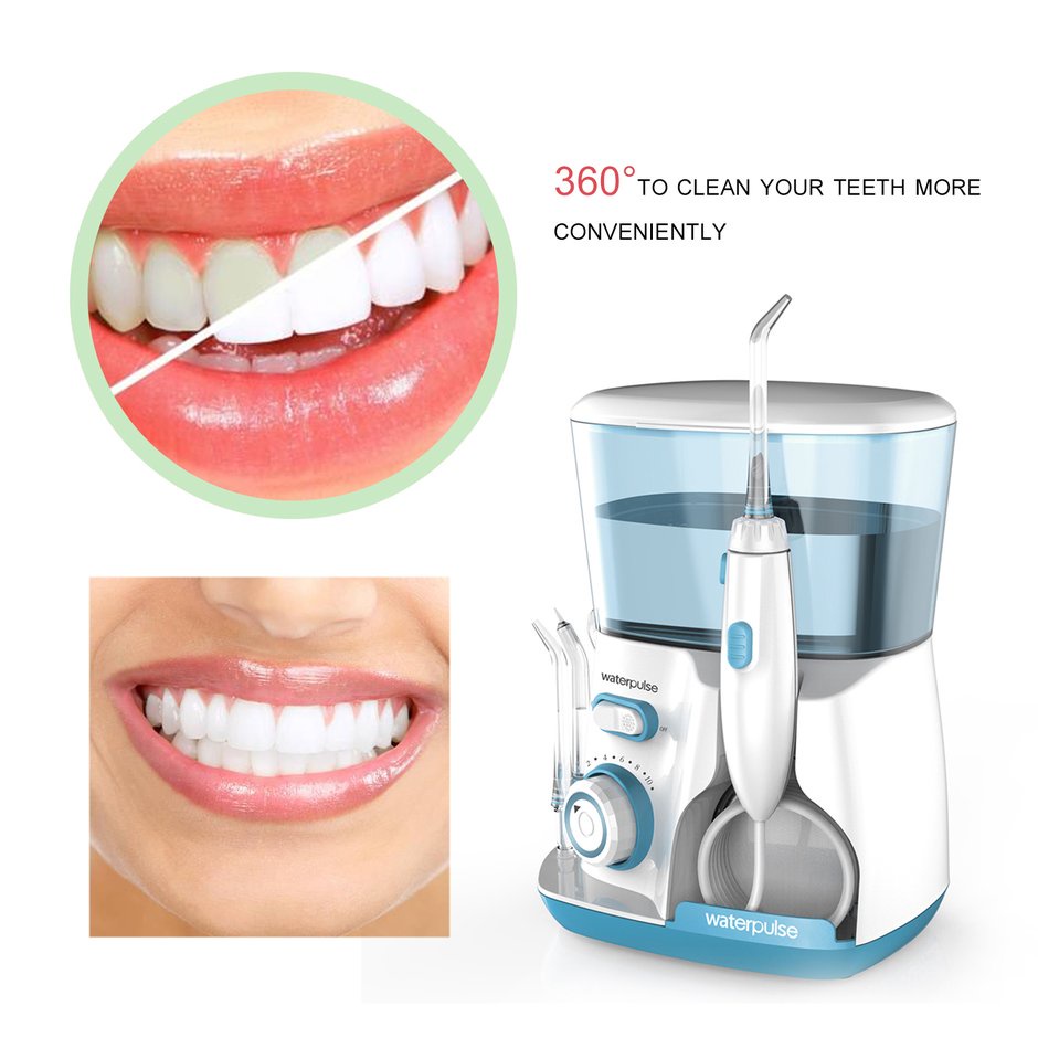 Waterpulse V300G Oral Irrigator Nha Khoa Water Flosser Electric Cleaner 800Ml Vệ Sinh Răng Miệng Dental Flosser Chăm Sóc Răng Miệng