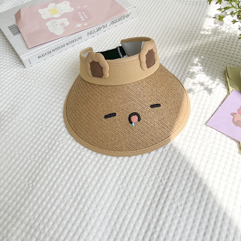 Mũ Rơm Chống Nắng Mùa Hè Hở Chóp Phong Cách Hàn Quốc Cho Bé Trai Và Bé Gái