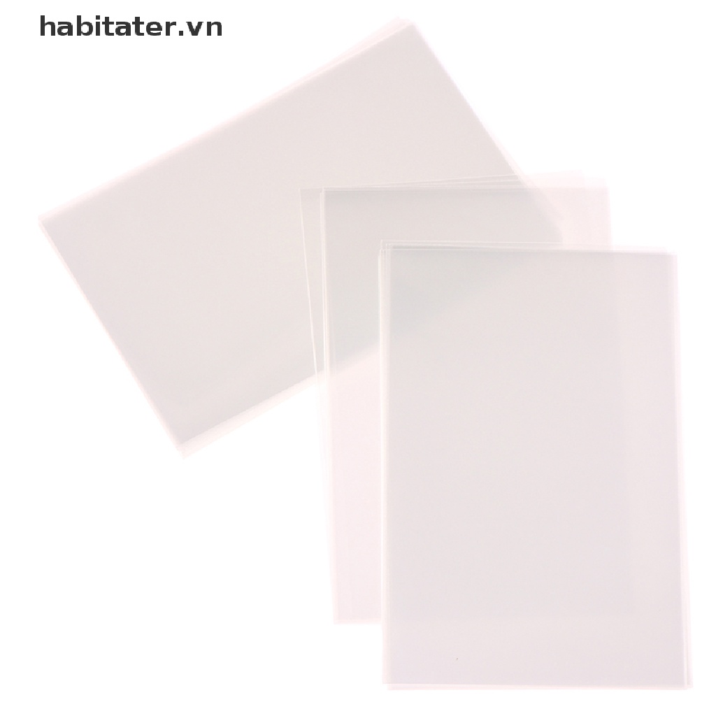 Tater Set 50 Tấm Phim Trong Suốt Bảo Vệ Thẻ Hàn Quốc Không Axit