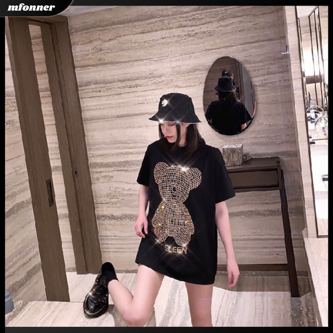 Áo Thun Nữ Tay Ngắn Đính Đá Phong Cách Thời Trang Chất Lượng Cao