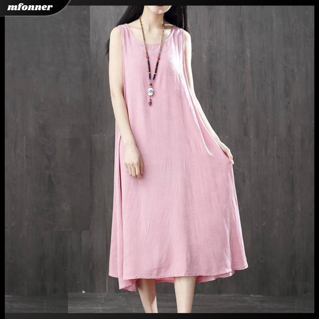 Đầm Dài Không Tay Màu Sắc Thời Trang Mùa Hè Cho Nữ