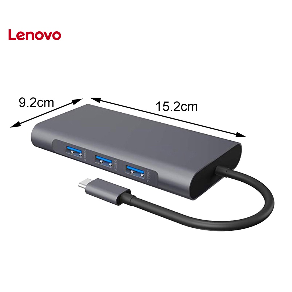 Bộ Chuyển Đổi Đọc Thẻ Sạc Nhanh 10 Trong 1 Type-C Sang VGA USB3.0 PD