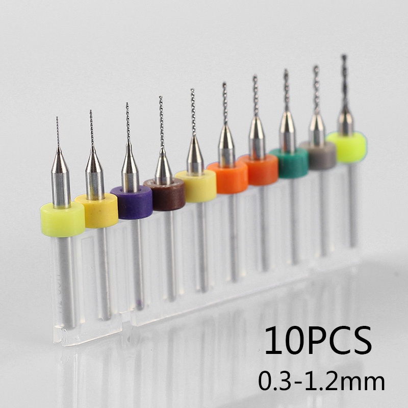 Set 10 Mũi Khoan PCB 0.3mm-1.2 mm Siêu Bền Chuyên Dụng