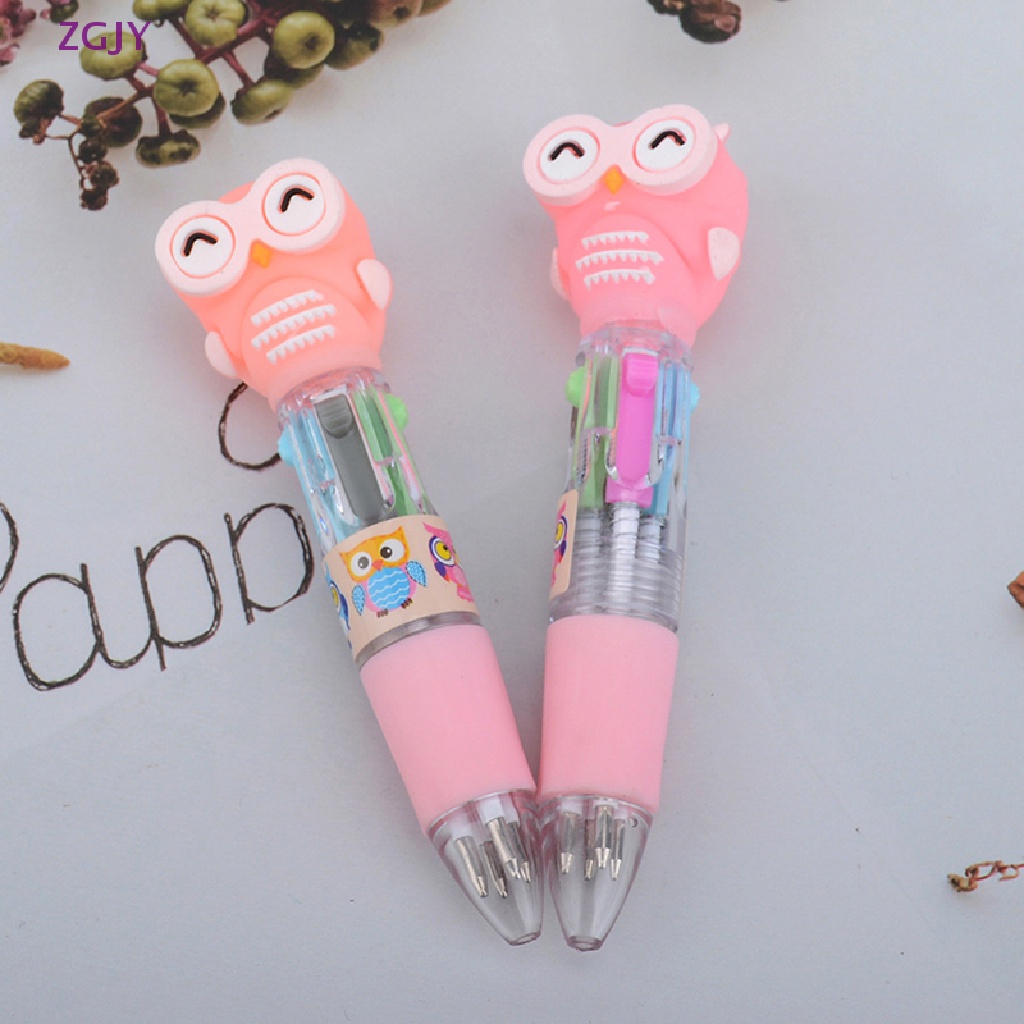 Bút Bi 4 Màu Mini Hình Động Vật Dễ Thương Mới