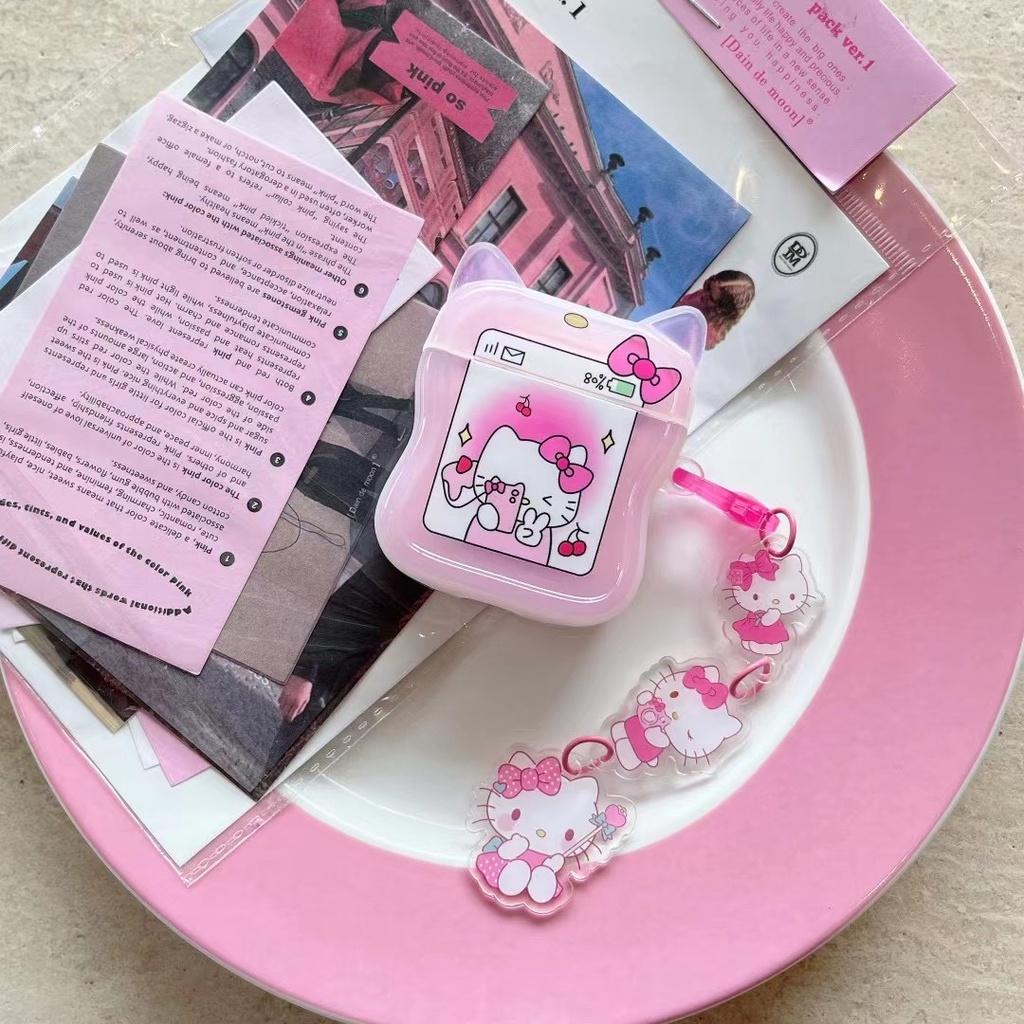 Vỏ Bảo Vệ Hộp Sạc Tai Nghe Bluetooth Airpods 1 / 2 / Pro / 3 Generation Pro2 Hình Tai Mèo Dễ Thương