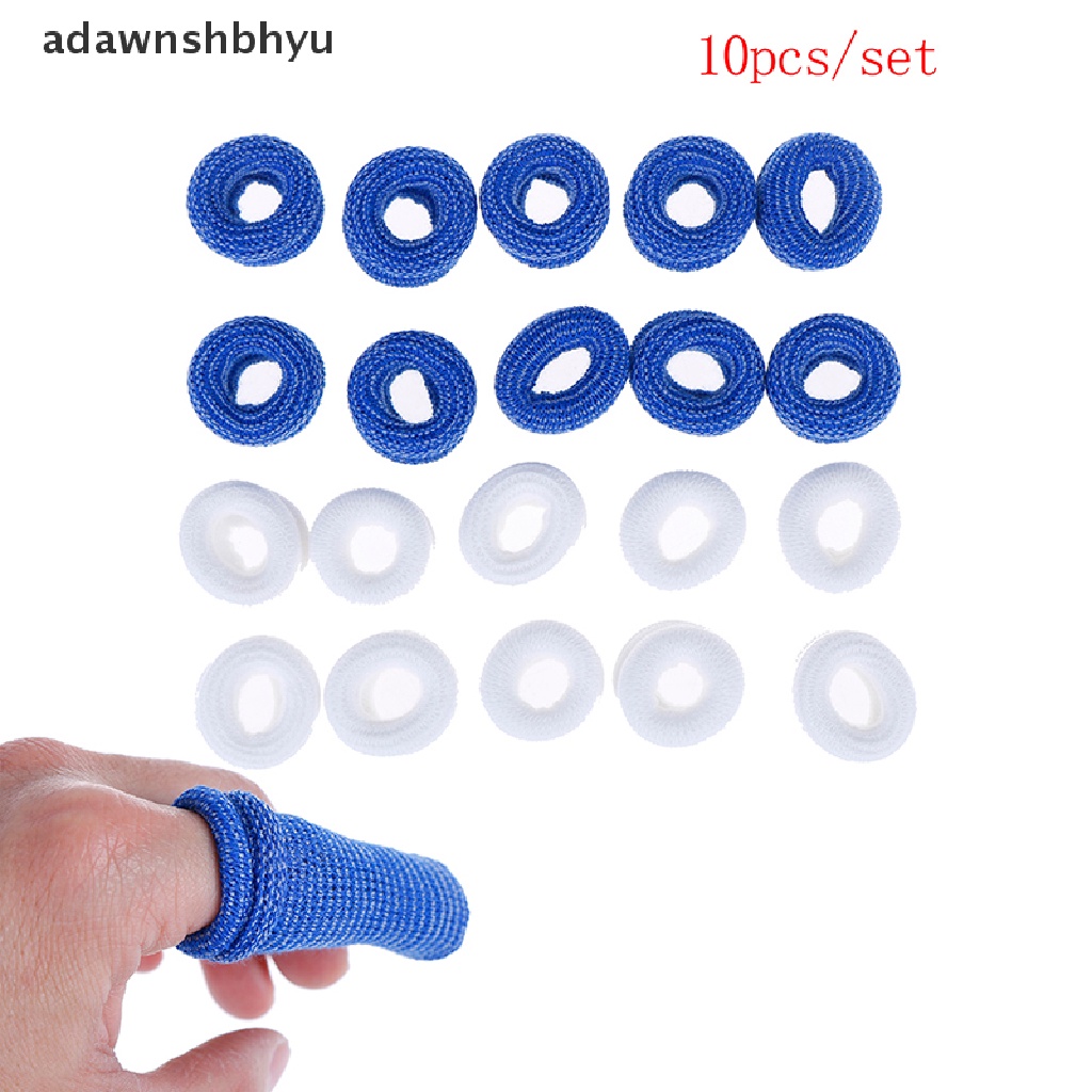 Set 10 Ống Bọc Ngón Tay Sơ Cứu Màu Trắng / Xanh Dương adawnshbhyu