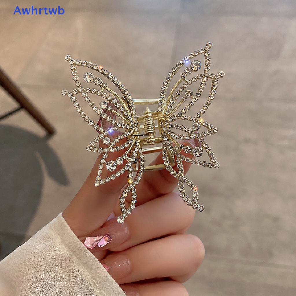 Kẹp Tóc Kim Loại Hình Bướm Phong Cách Vintage Thanh Lịch Cho Nữ Mới