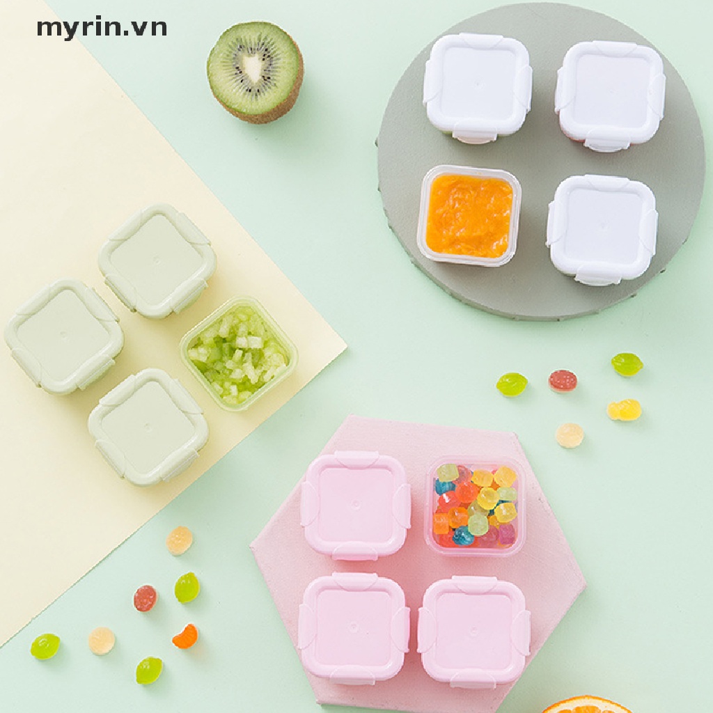 Hộp Đựng Gia Vị Mini Trong Suốt Có Nắp Đậy Tiện Lợi