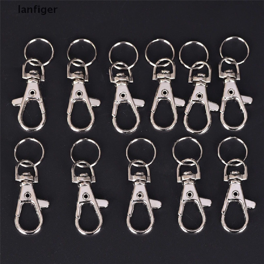 Set 10 Móc Khóa Tôm Hùm Bạc DIY Có Thể Xoay Được