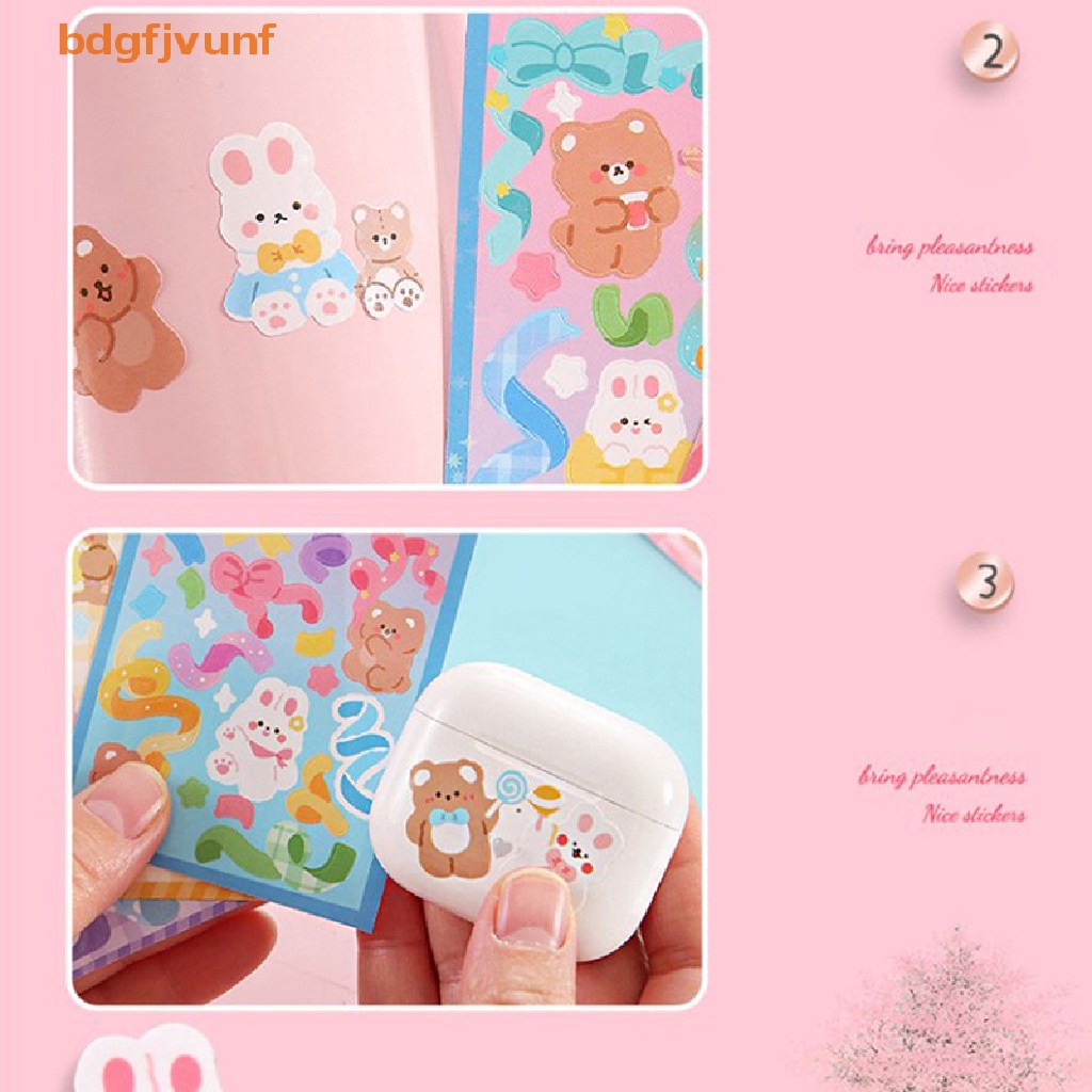 Bdgf Set 6 Tấm Hình Dán Hoạt Hình Dễ Thương Lấp Lánh Phong Cách Hàn Quốc Trang Trí Sổ Tay Văn Phòng Phẩm VN