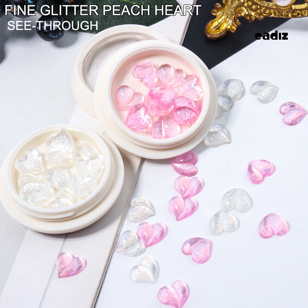 Set 10 Hộp Phụ Kiện Trang Trí Móng Tay Nghệ Thuật Ba Chiều Bằng Nhựa Trong Suốt