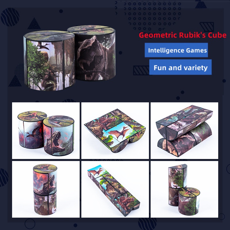 Khối Rubik Đồ Chơi Giảm Căng Thẳng Hình Học Ba Chiều Cho Trẻ Em