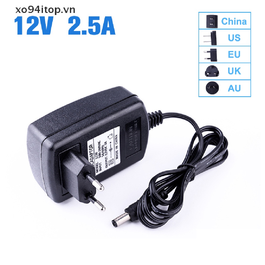 Bộ Chuyển Đổi Nguồn Điện 12V 2.5A AC 100V-240V Cho Đèn