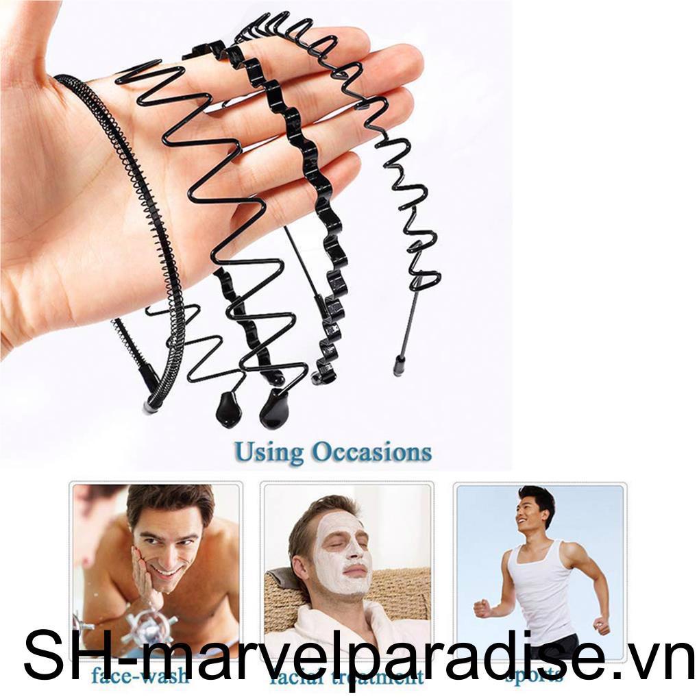 Set 6 Băng Đô Kim Loại Co Giãn Tạo Kiểu Tóc Thời Trang Unisex