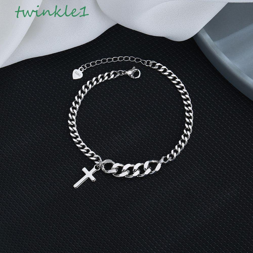 Vòng Tay Dây Xích Mặt Thánh Giá Phong Cách Hip Hop Cho Nam Và Nữ