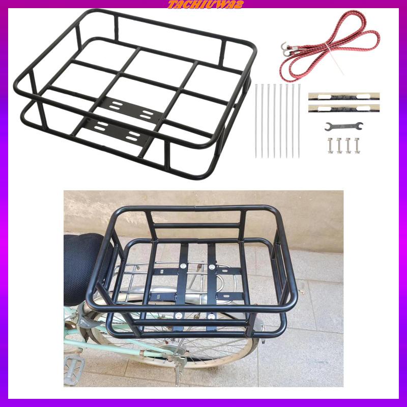 [Tachiuwa2] Giỏ Đựng Hành Lý Có Dây Đeo Phía Sau Xe Đạp Bằng Sắt