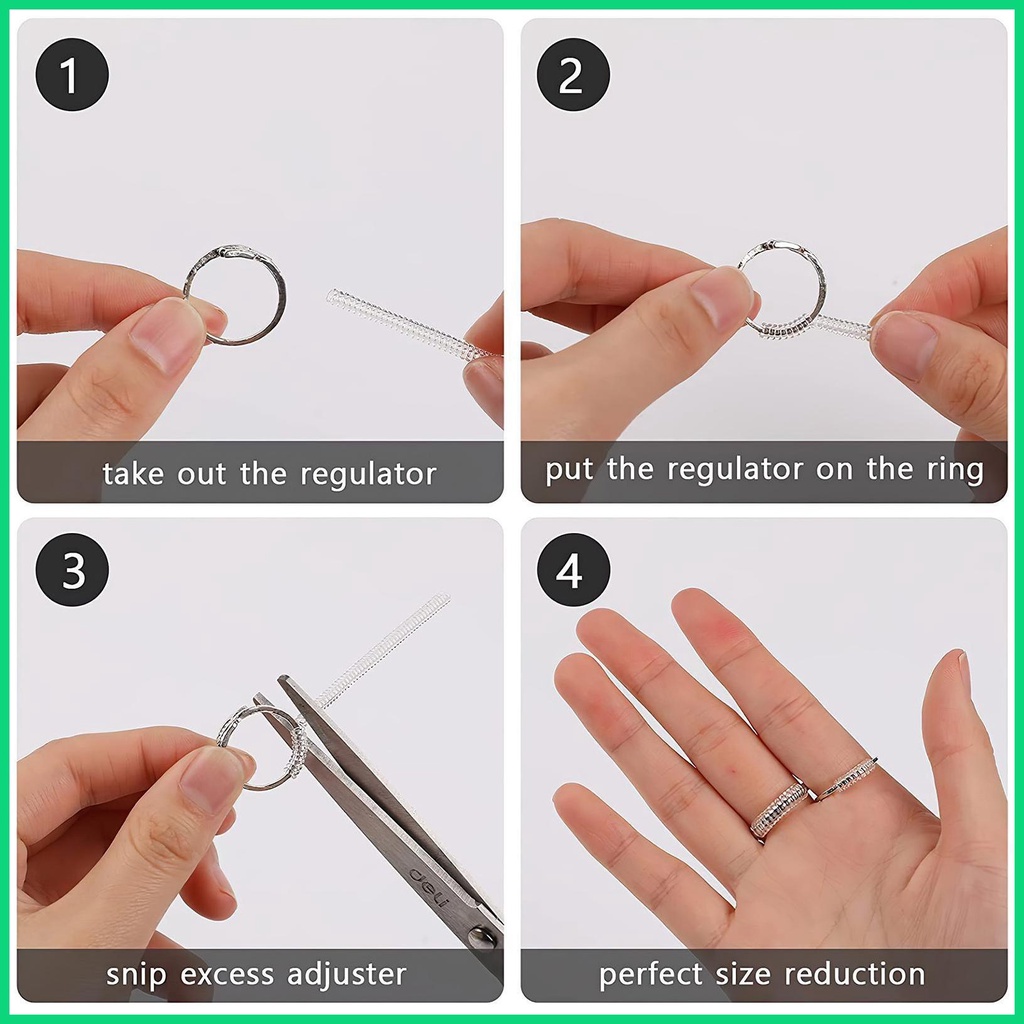 Bộ 47 Vòng Đệm Trong Suốt Điều Chỉnh Kích Thước Nhẫn jiwvn