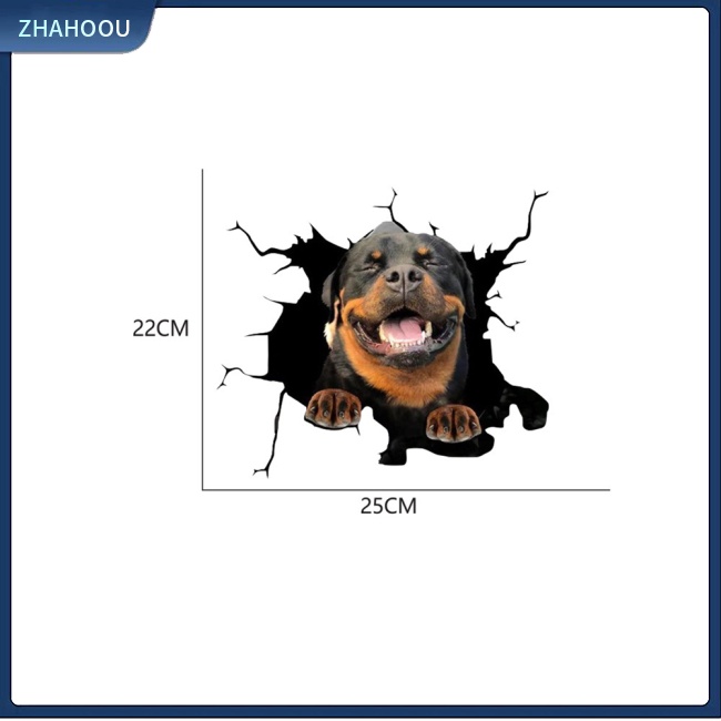 ☃Nhà Cửa☃ Miếng Dán Hình Chú Chó 3d D-2134 Trang Trí Thân / Cửa Sổ Xe Hơi