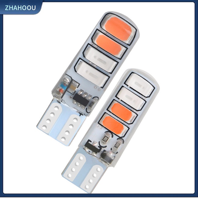 ☃Phụ Kiện Trang Trí Nhà Cửa Kiểu Dáng Dễ Thương Xinh Xắn☃ Bóng Đèn Led T10 5630 8smd Hai Màu Bằng Silicone Cho Xe Hơi
