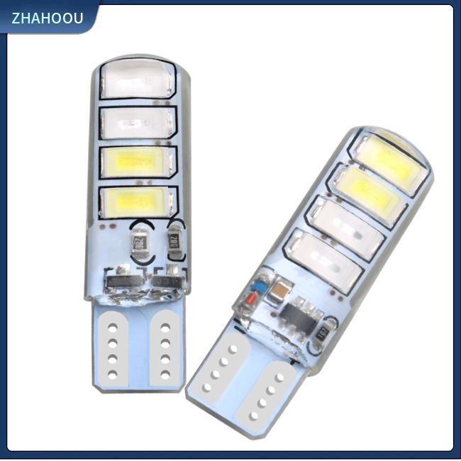 ☃Phụ Kiện Trang Trí Nhà Cửa Kiểu Dáng Dễ Thương Xinh Xắn☃ Bóng Đèn Led T10 5630 8smd Hai Màu Bằng Silicone Cho Xe Hơi