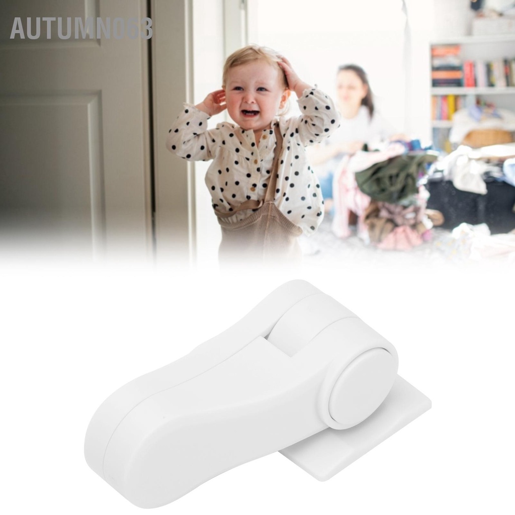 Autumn063 4 Cần Cửa Khóa ABS Trắng Tay Cầm An Toàn Cho Trẻ Em Phụ Kiện Ngăn Ngừa Mới Biết Đi Mở