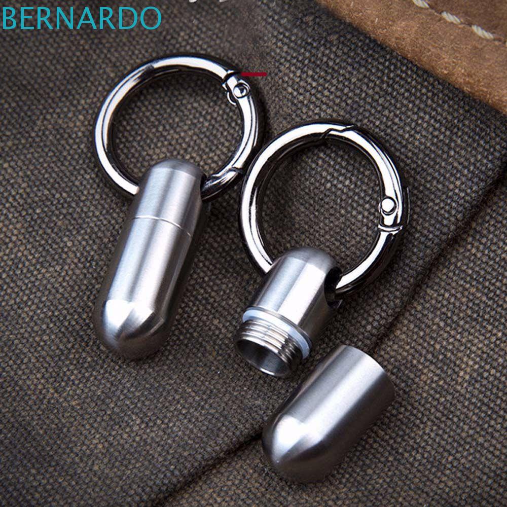 Hộp Đựng Thuốc Viên Bằng Hợp Kim Titan Chống Thấm Nước Có Móc Khóa Tiện Dụng Mang Theo Du Lịch