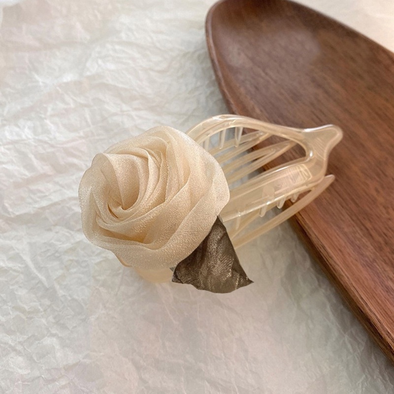 Kẹp Tóc Càng Cua Hình Hoa / Cá Mập Phối Lưới Phong Cách Pháp Cổ Điển Thời Trang Cho Nữ