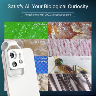 MS002CWH Microscope 200X Magnification Lens With CPL Mobile LED Magnifier